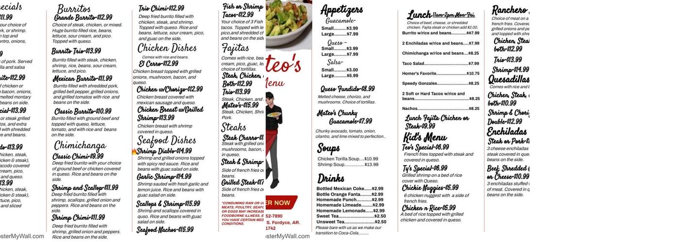 Mateo's Menu