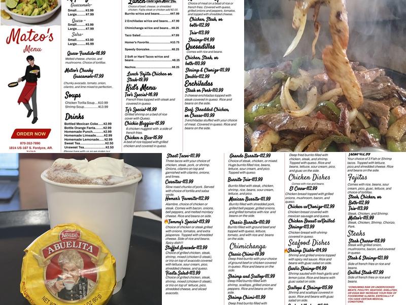 Mateo's Menu