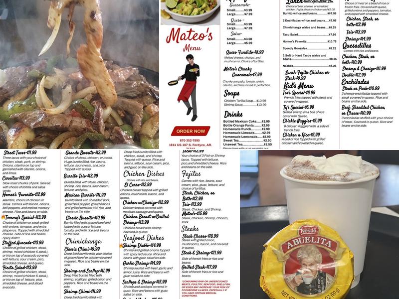 Mateo's Menu