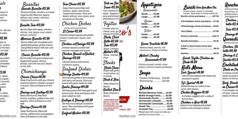 Mateo's Menu