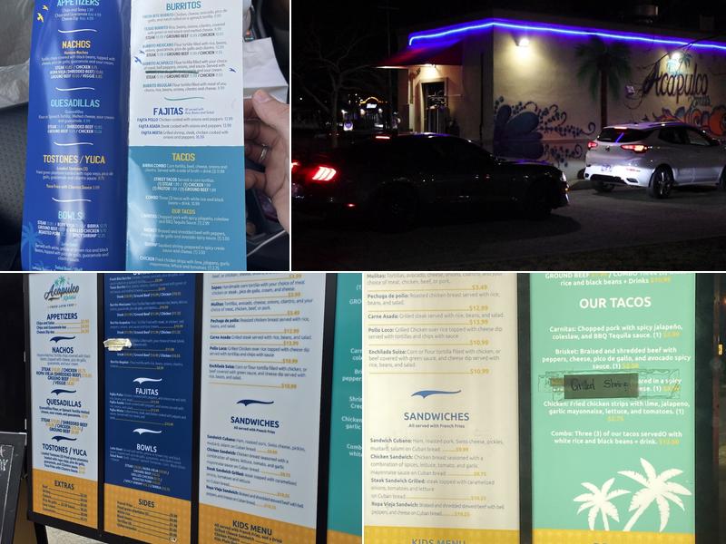 Acapulco Xpress Menu