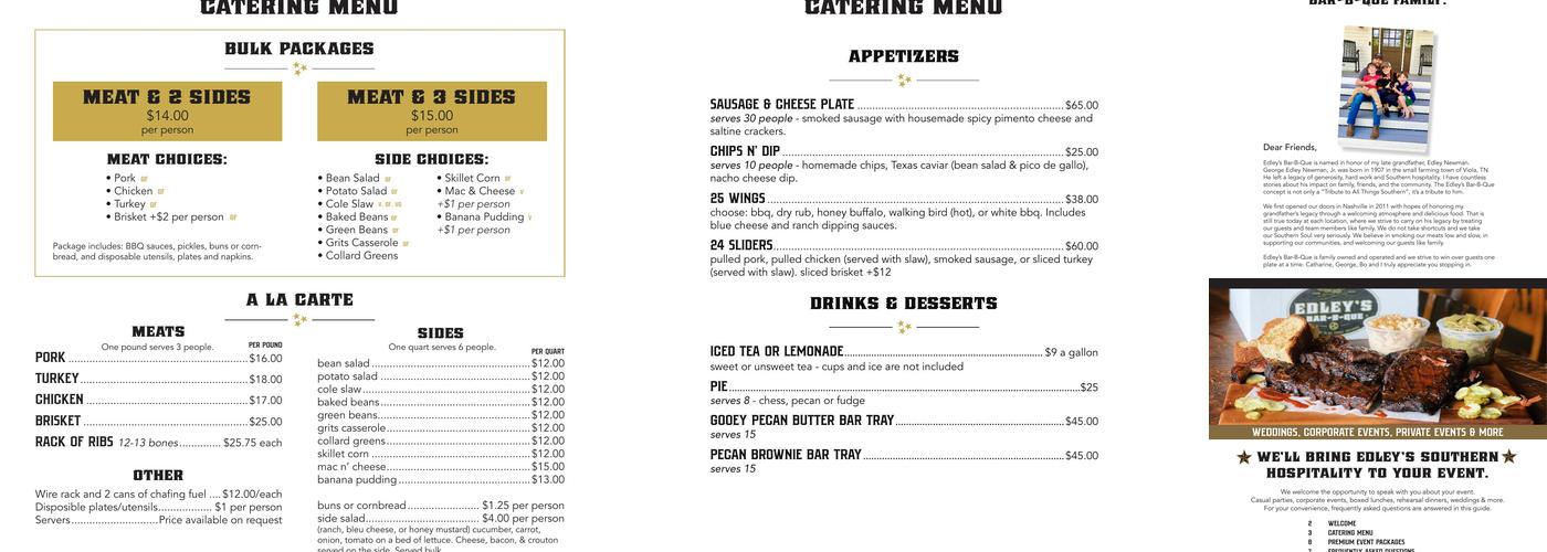 Edley's Bar-B-Que Menu