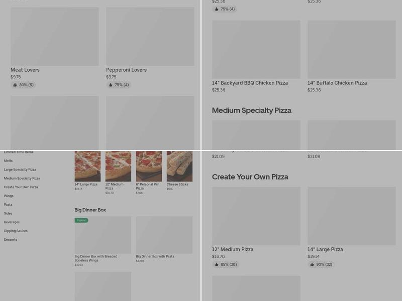 Pizza Hut Menu