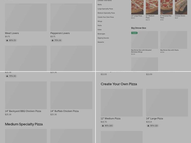 Pizza Hut Menu