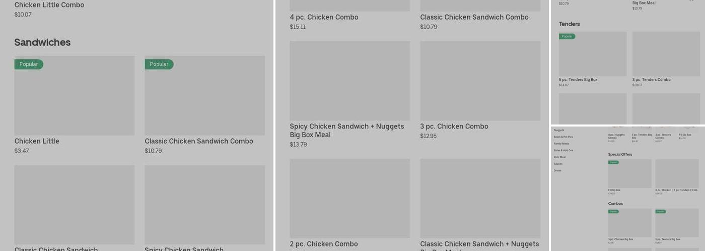 KFC Menu