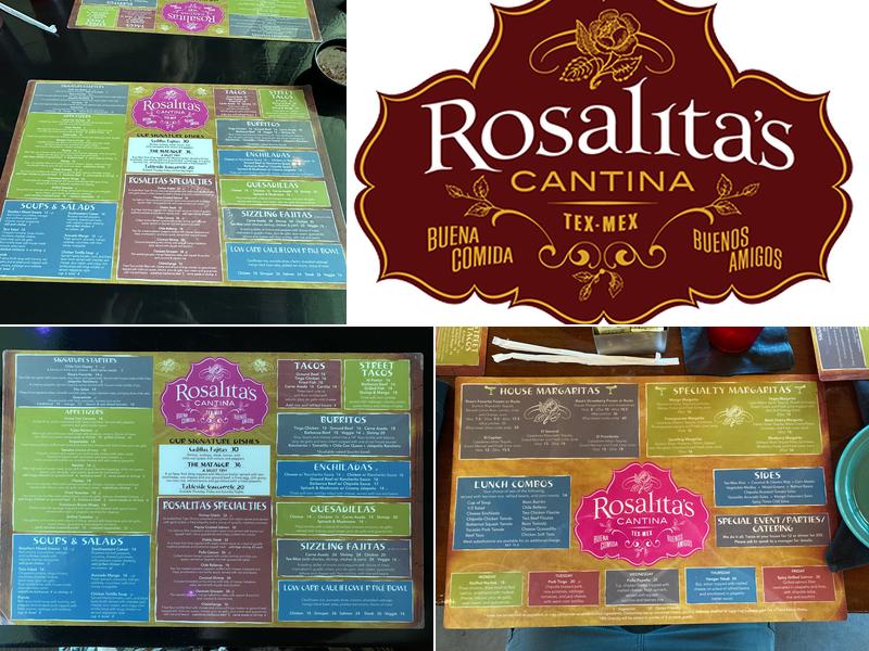 Rosalita's Cantina Sanibel Menu