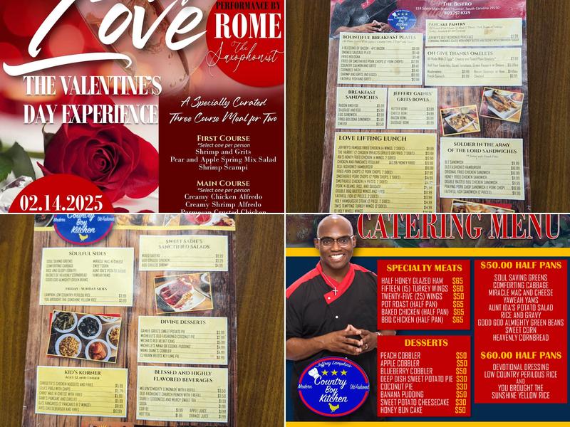 Jeffrey Lampkin's Country Boy Kitchen Menu