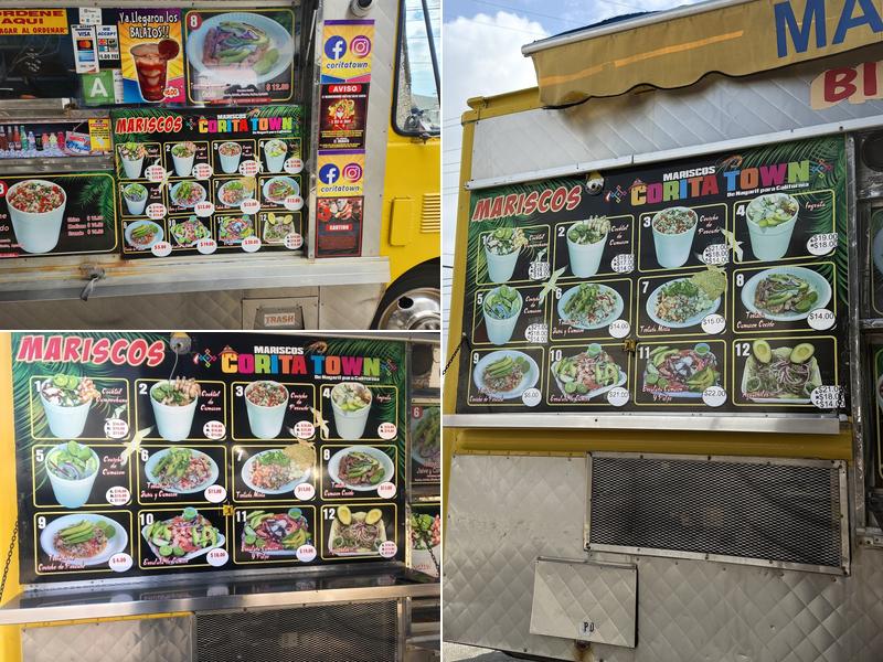 Mariscos CoritaTown Menu