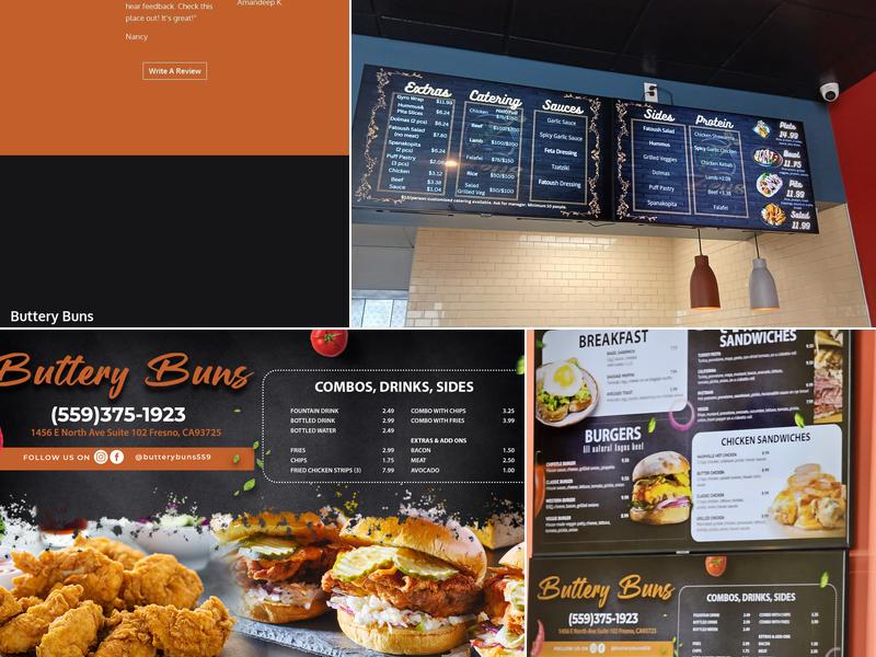 Buttery Buns Menu