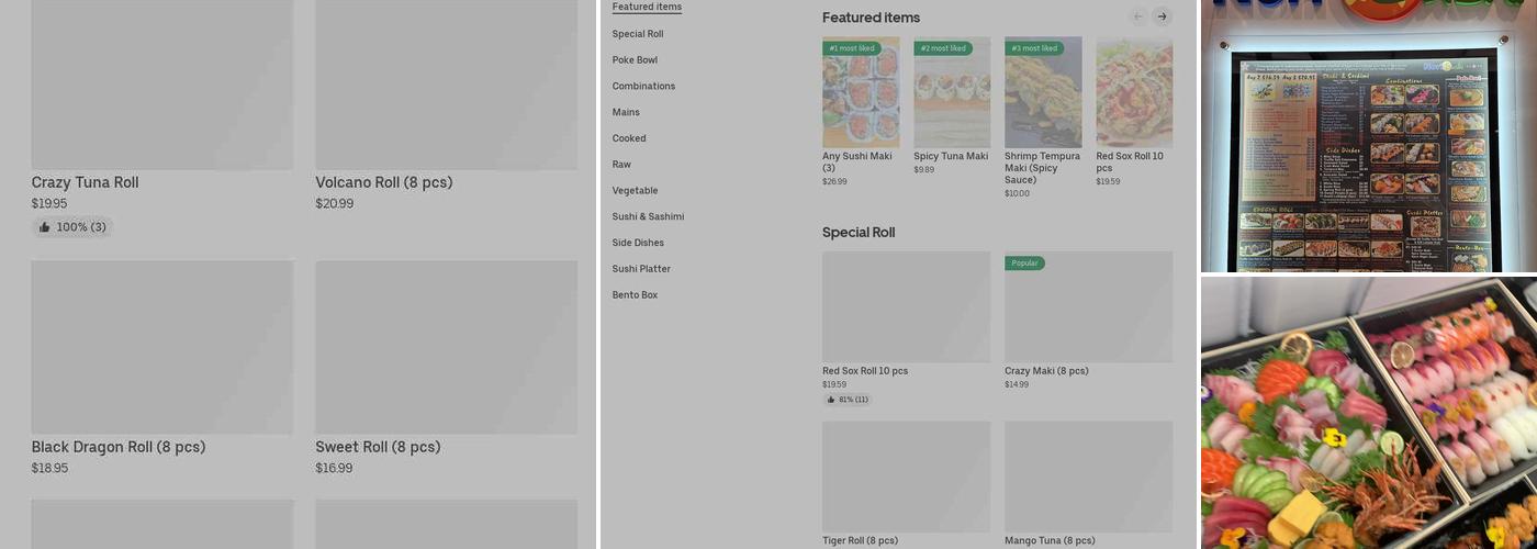 NORI SUSHI NATICK Menu