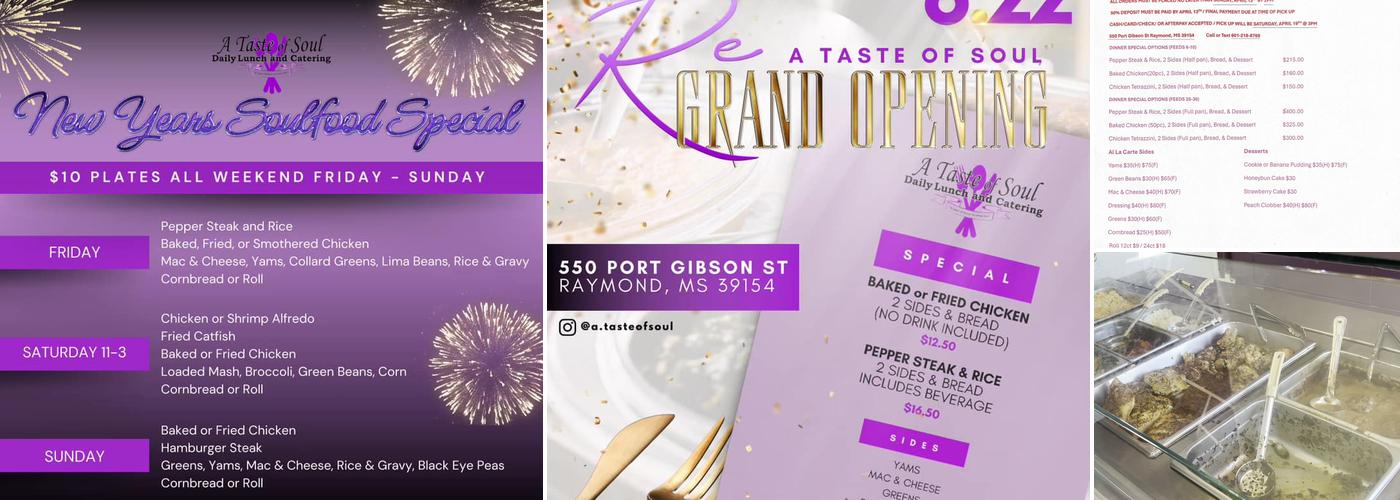 A Taste of Soul “MS” Menu