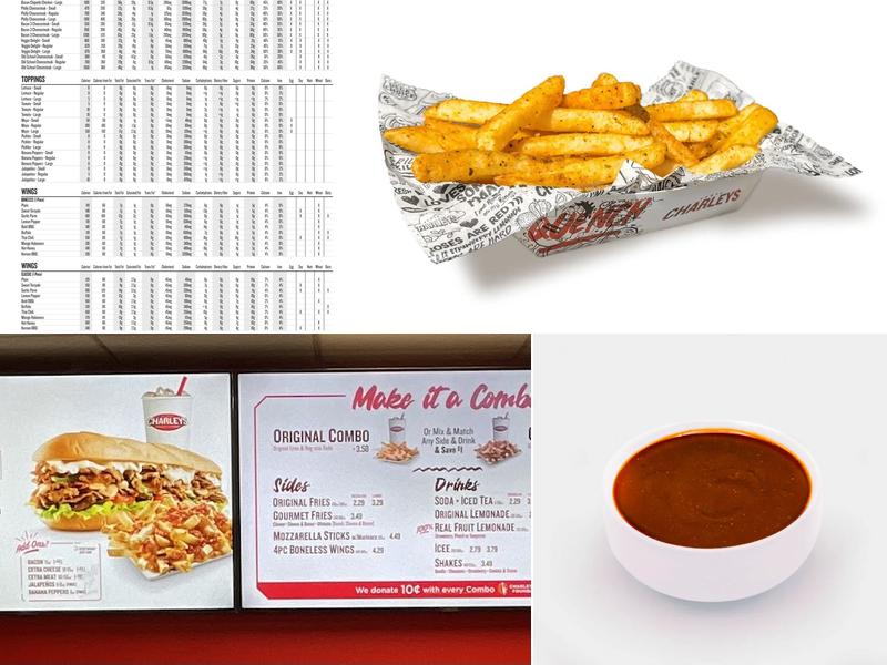 Charleys Cheesesteaks and Wings Menu