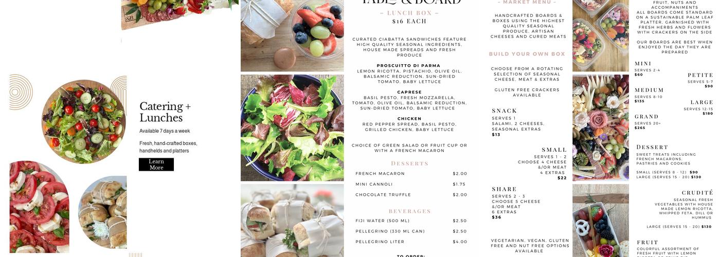 Table & Board Menu