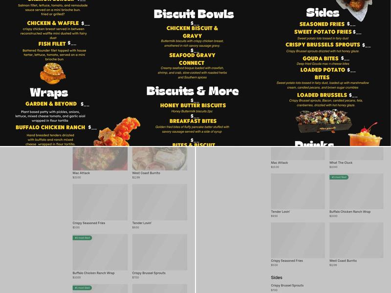 Tiny Biscuit Menu
