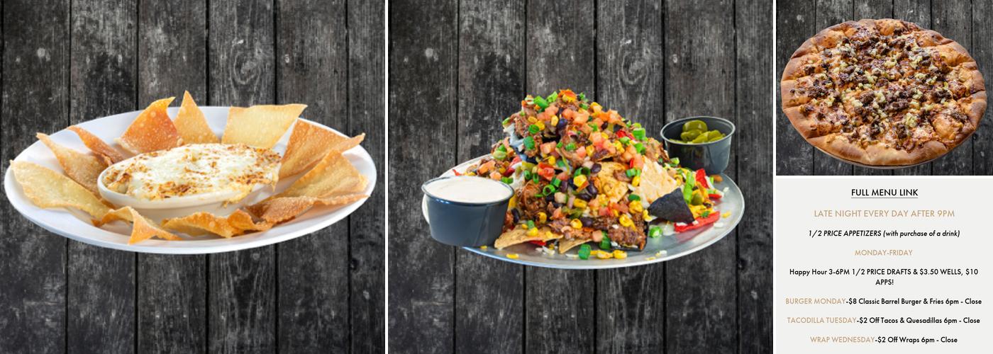 Barrel House Menu