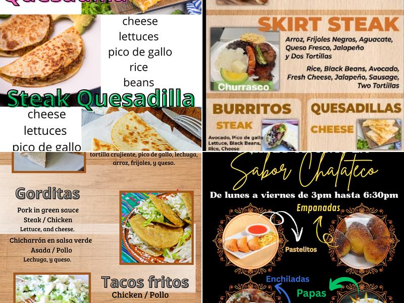 Sabor Chalateco Menu