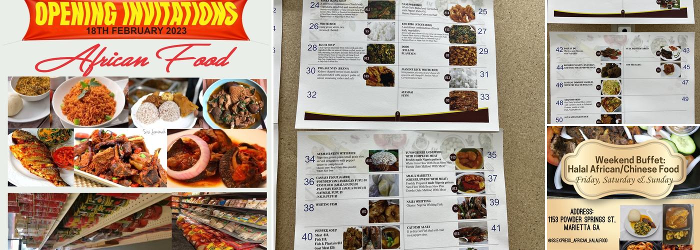 SS EXPRESS ALL AFRICAN & HALAL FOOD Menu