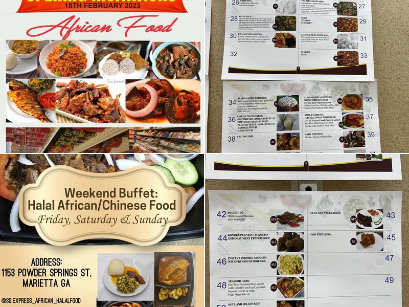 SS EXPRESS ALL AFRICAN & HALAL FOOD Menu