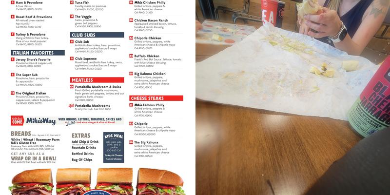Jersey Mike's Subs Menu