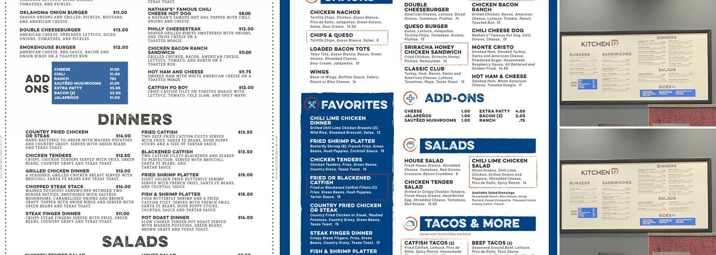 Kitchen 377 Menu