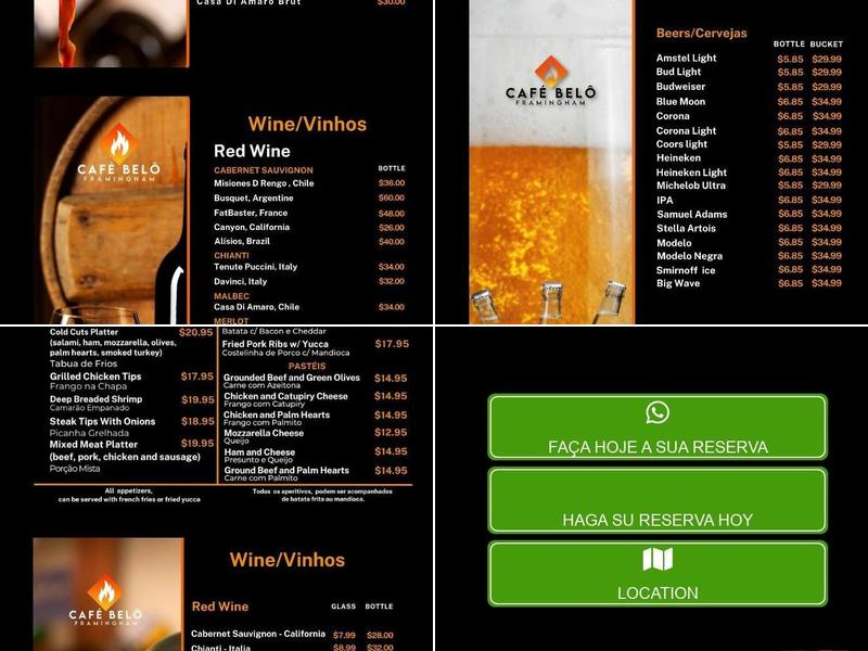 Café Belô Menu