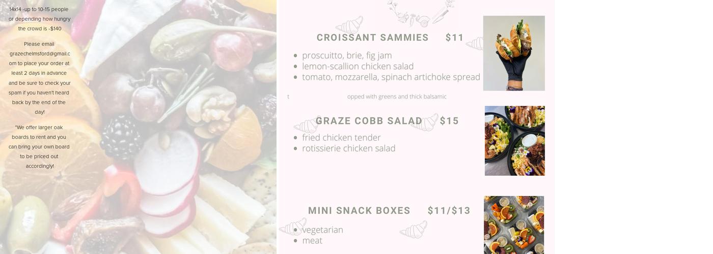 Grāze LLC Menu