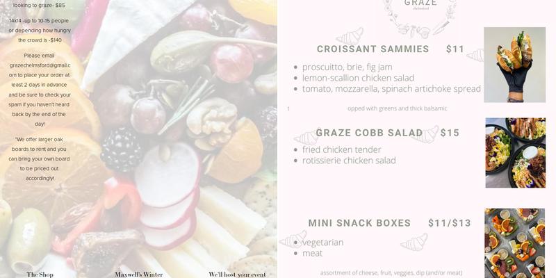Grāze LLC Menu