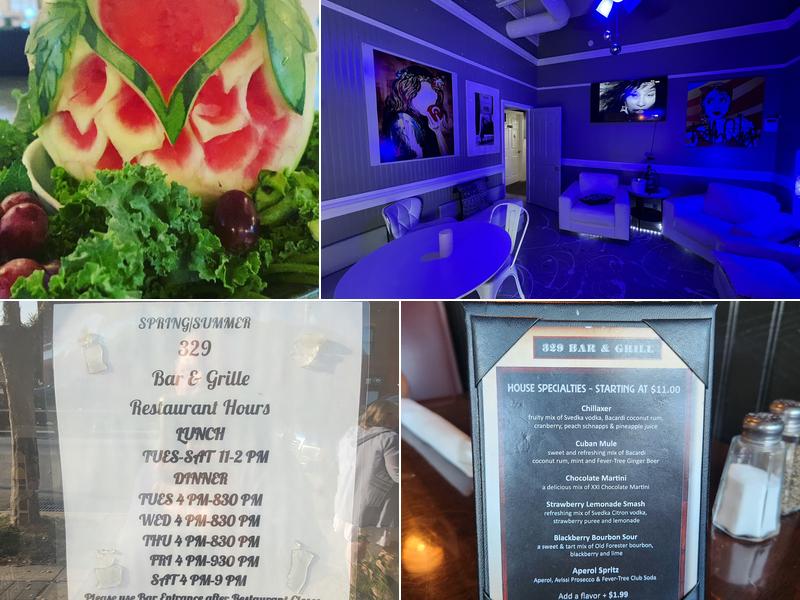 329 Bar and Grill Menu