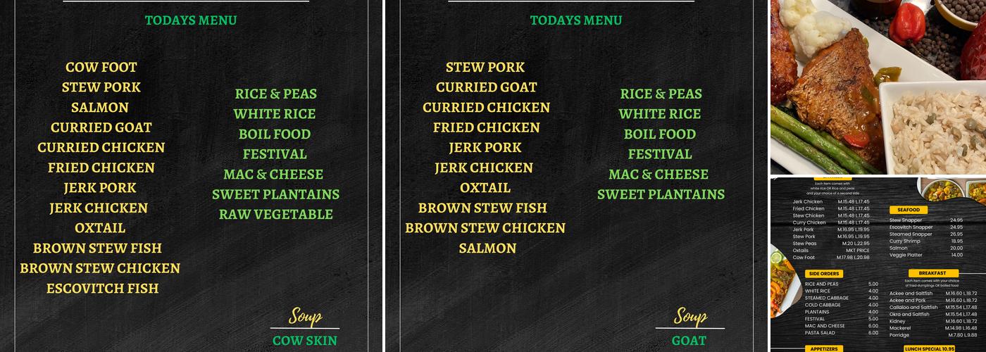 Walkers Caribbean Grill Menu