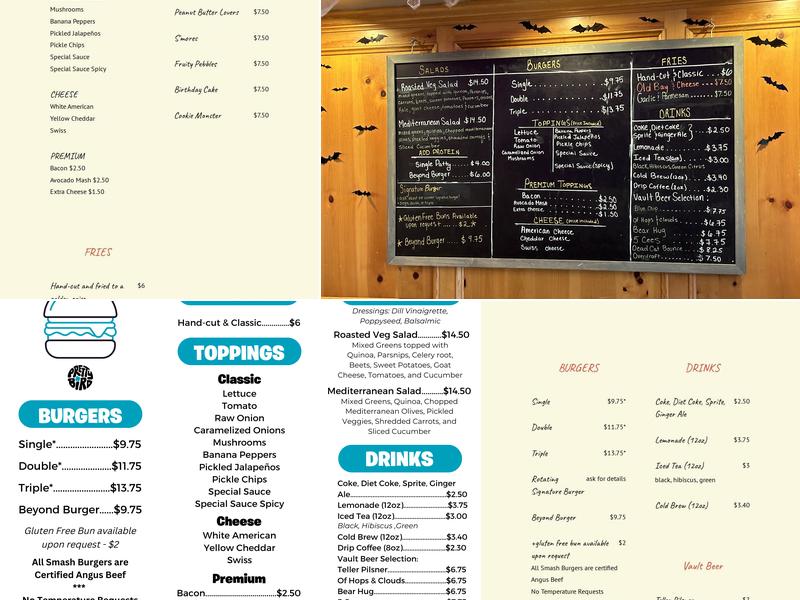 Pretty Burger Menu