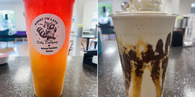 Galaxy Nutrition Shake & Energy Bar Menu