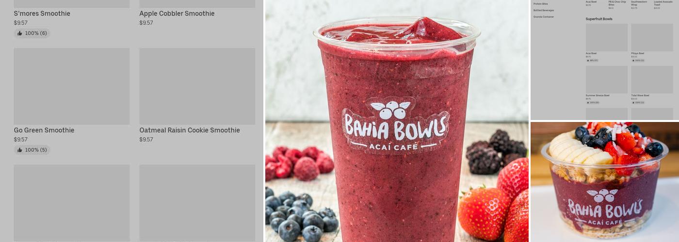Bahia Bowls The Forum Menu