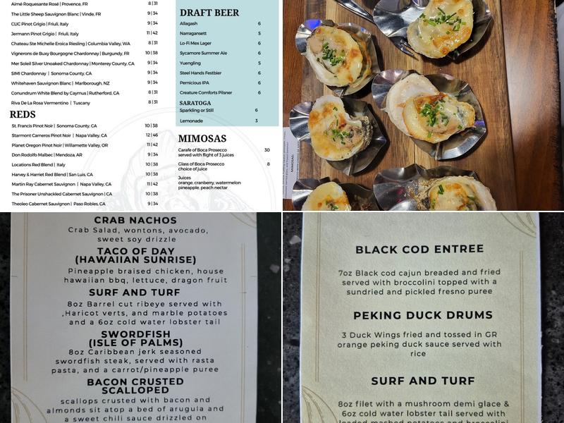 George Roberts Wine & Raw Bar Menu