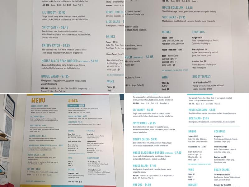 Buddy's Menu