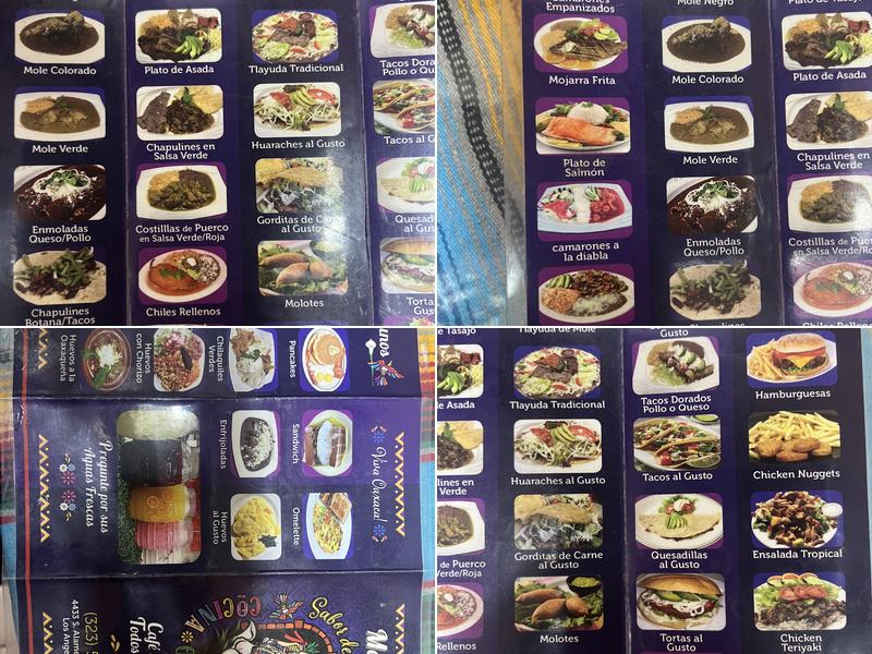 Cocina Oaxaqueña Menu