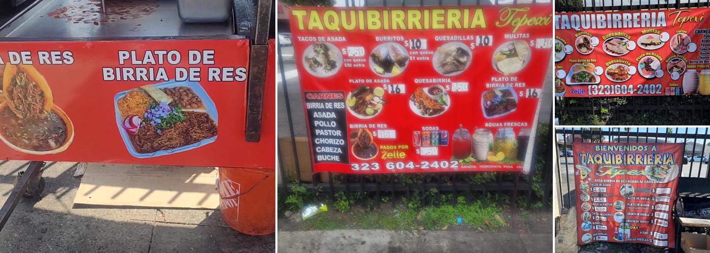 Taquibirreria Tepexi Menu