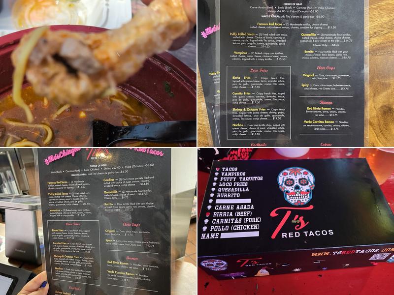 T's Red Tacos Menu