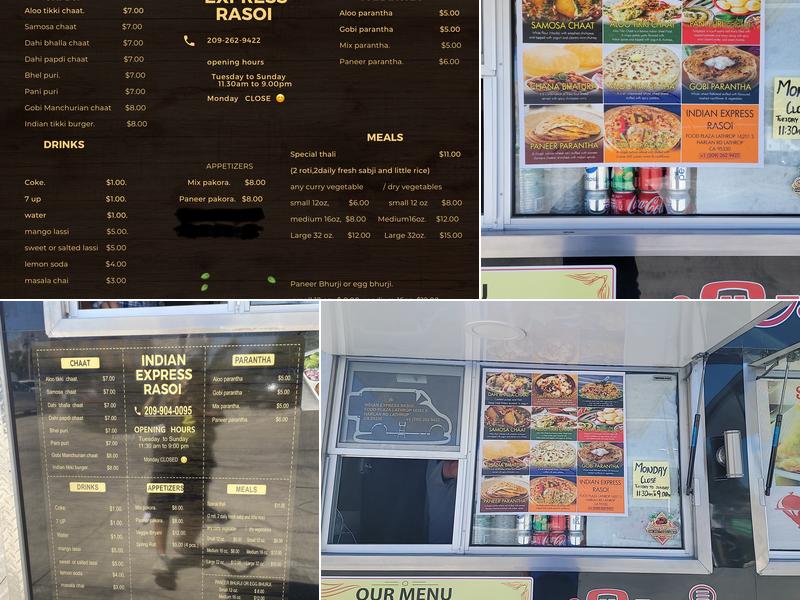 Indian express rasoi Menu