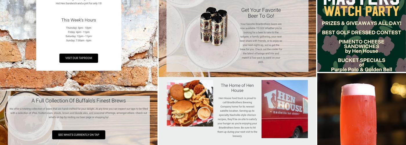 BriarBrothers Brewing Company Menu