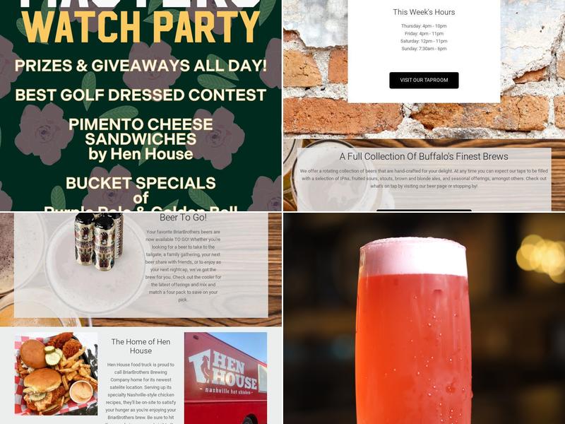 BriarBrothers Brewing Company Menu