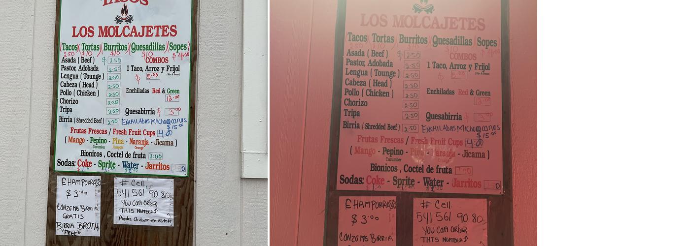 Tacos los molcajetes Menu