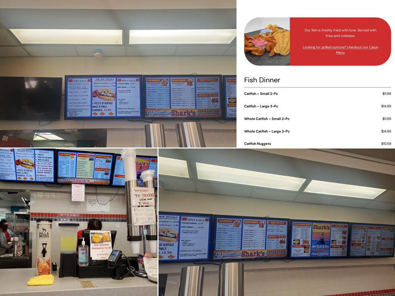 Sharks Fish & Chicken Milgen Rd Menu