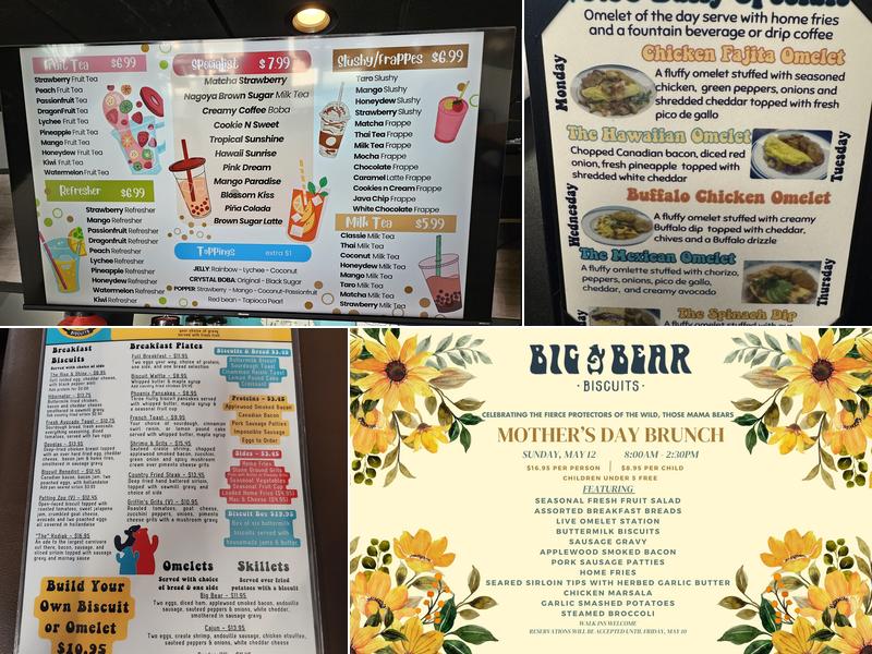 Big Bear Biscuits Menu