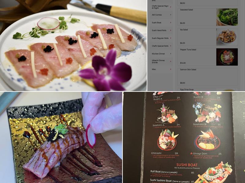 Aki Steak and Sushi Menu