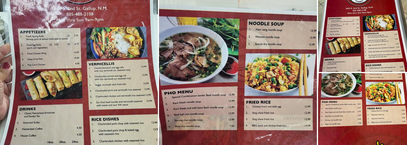 Phở W’ Me Menu