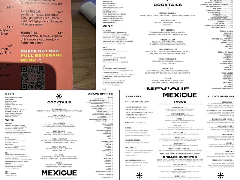 MEXiCUE Menu