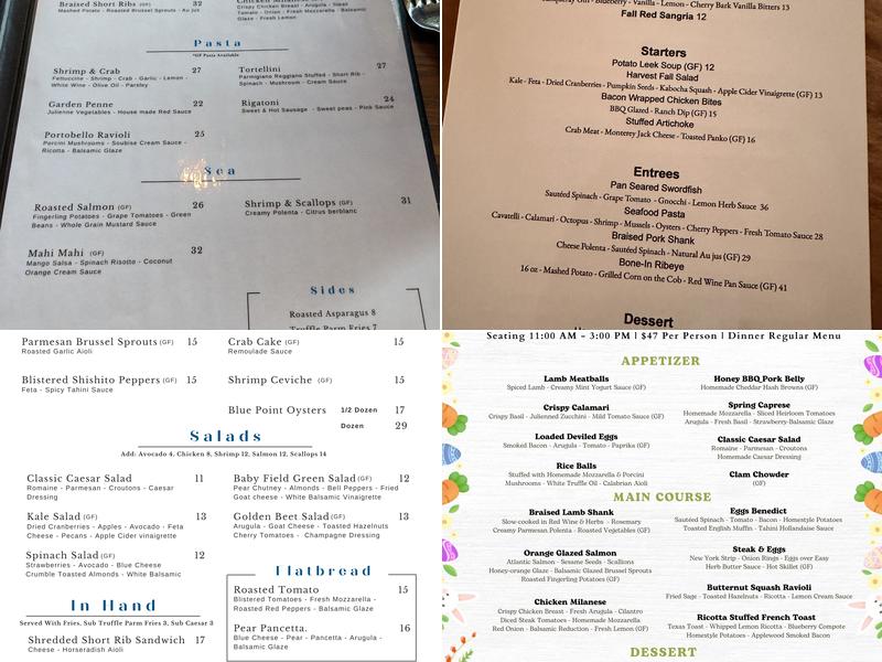 Bora Restaurant Menu