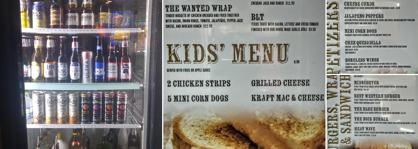 Black Bear Bar & Grill Menu