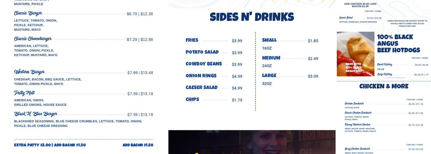 Cracken's Grill Menu