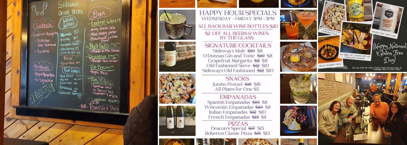 Sideways Wine & Craft Beer Menu